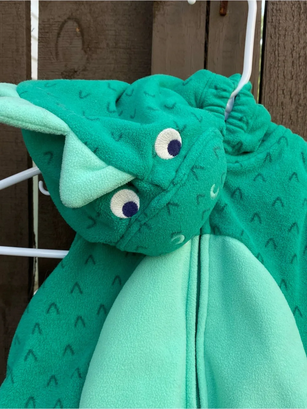 Carter's Teal Dragon/Dinosaur Hooded One-Piece costume 12 months